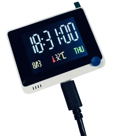 Network clock and weather information displayed on Wio Terminal