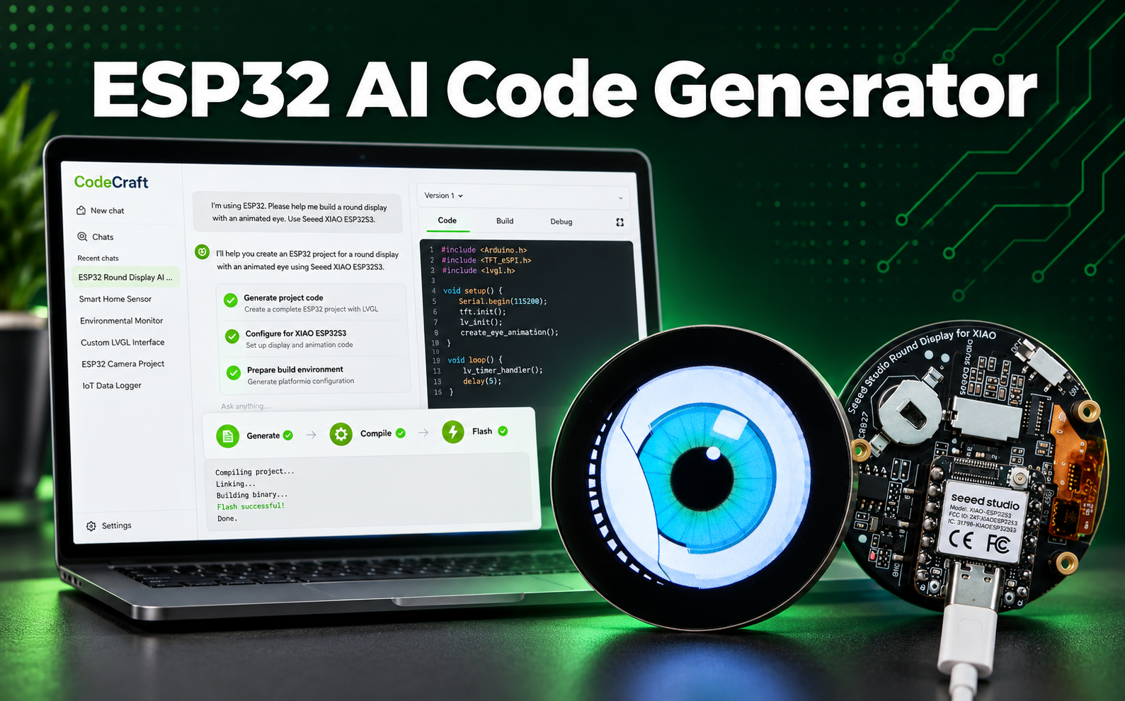 ESP32 AI-codegenerator: bouw hardwareprojecten met CodeCraft
